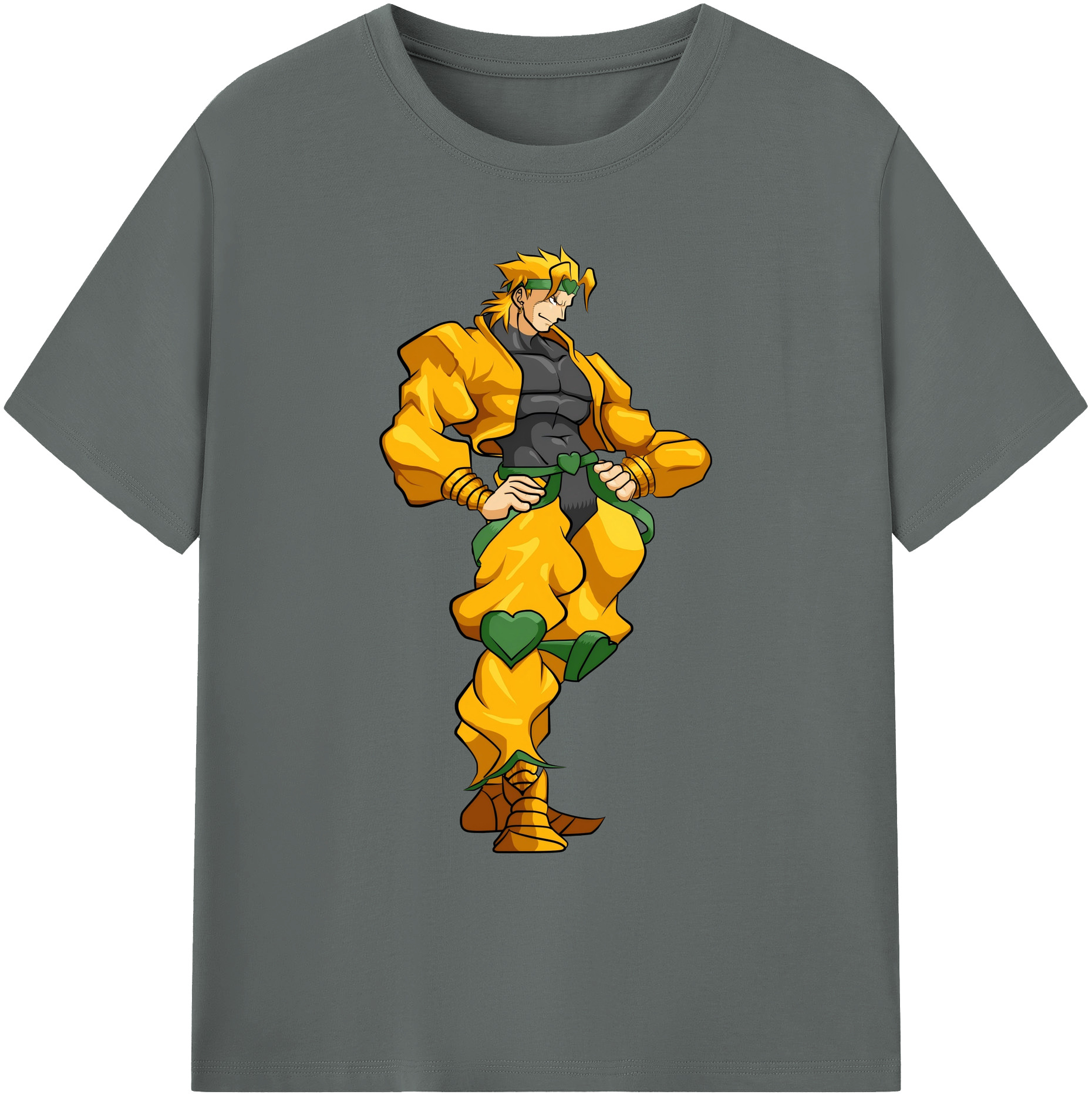 （画像用） ジョジョの奇妙な冒険 ディオ?ブランドー JoJo's Bizarre Adventure Dio Brando 綿100％ メンズ半袖Tシャツ｜肌触りやわらか＆通気性